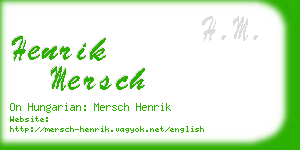 henrik mersch business card